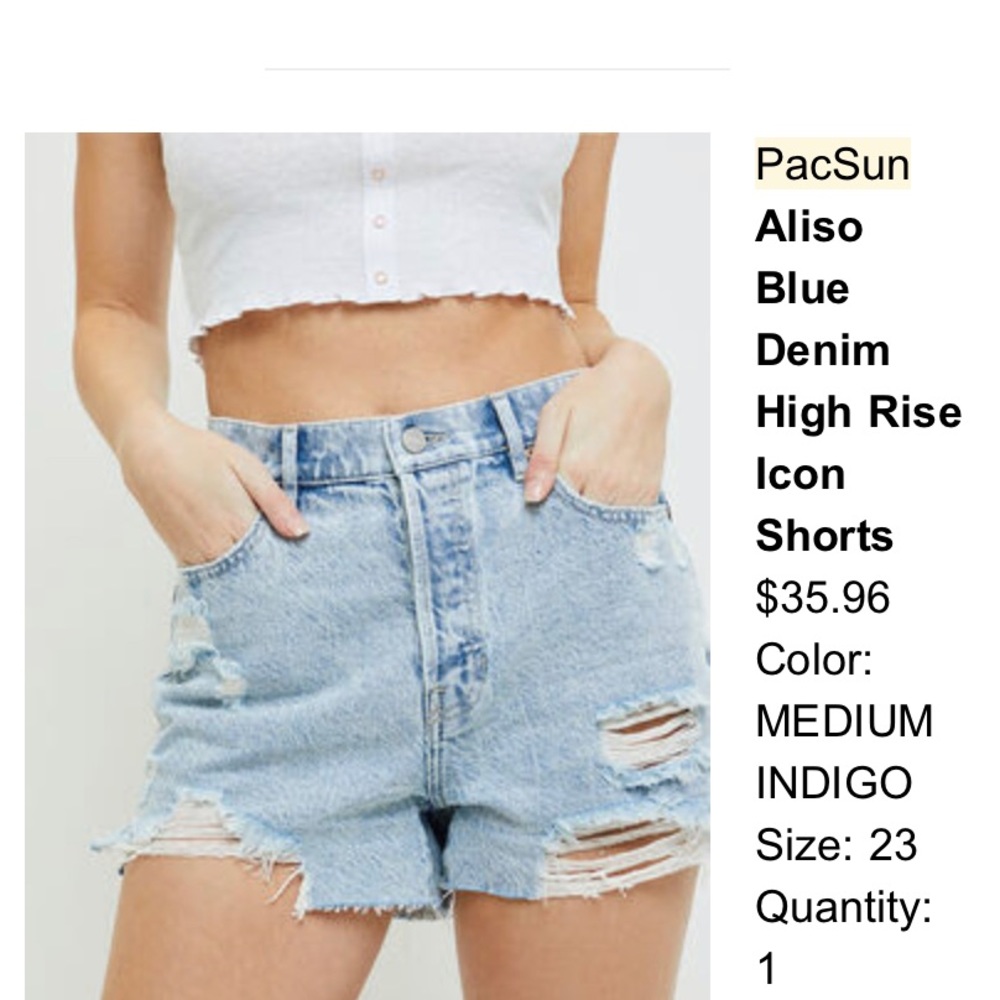 Brand new Pacsun high wasted shorts